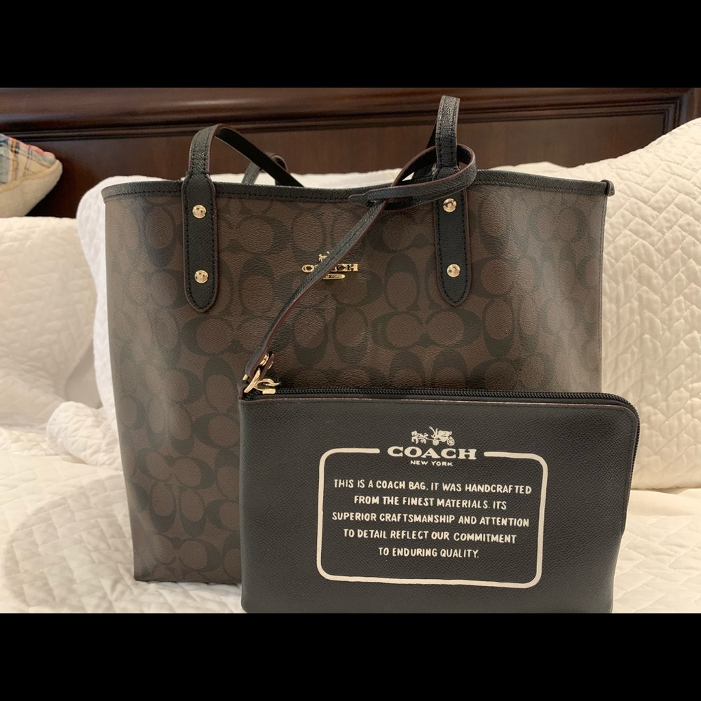 Coach reversible over the should handbag